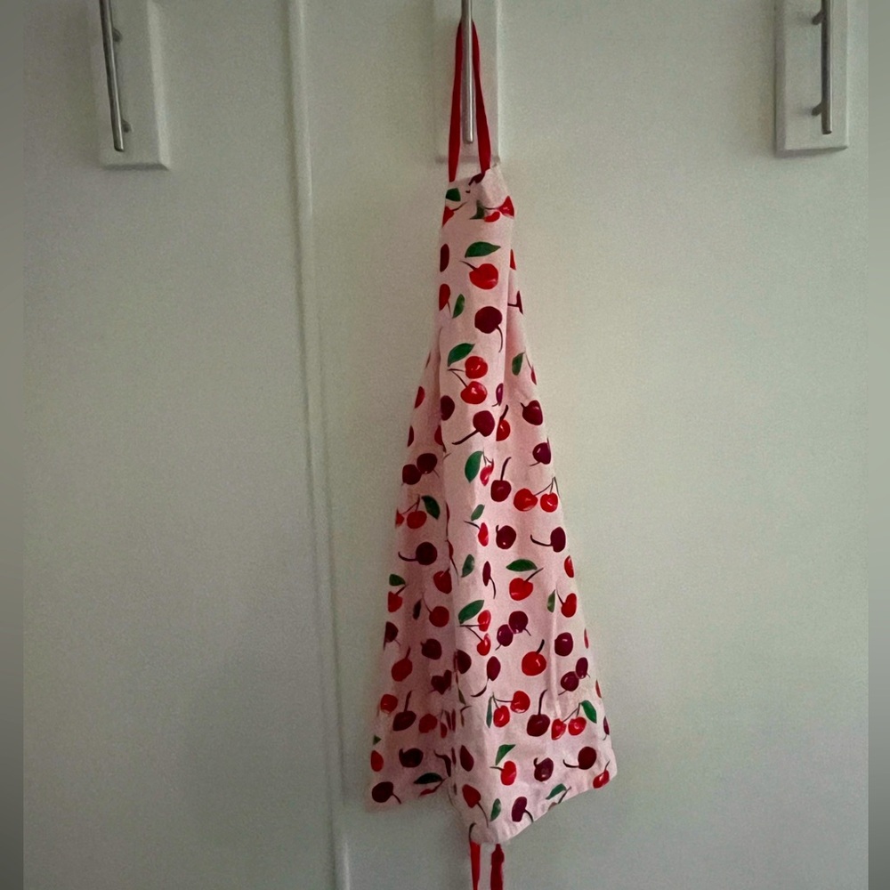 Kate Spade Cherry Print Apron with Red Ties